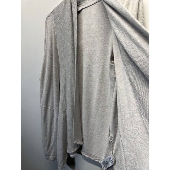 Athleta Women's Cardigan Sweater Small Gray Pranayama Wrap Thumb Holes Modal Gym - Picture 10 of 13